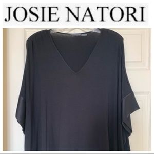 Josie Natori Black Kimono Top